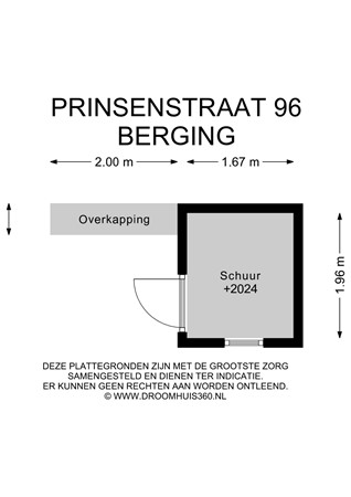 Floorplan - Prinsenstraat 96, 2316 HR Leiden